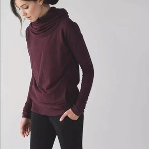 Lululemon Heathered Bordeaux Stress Less Hoodie